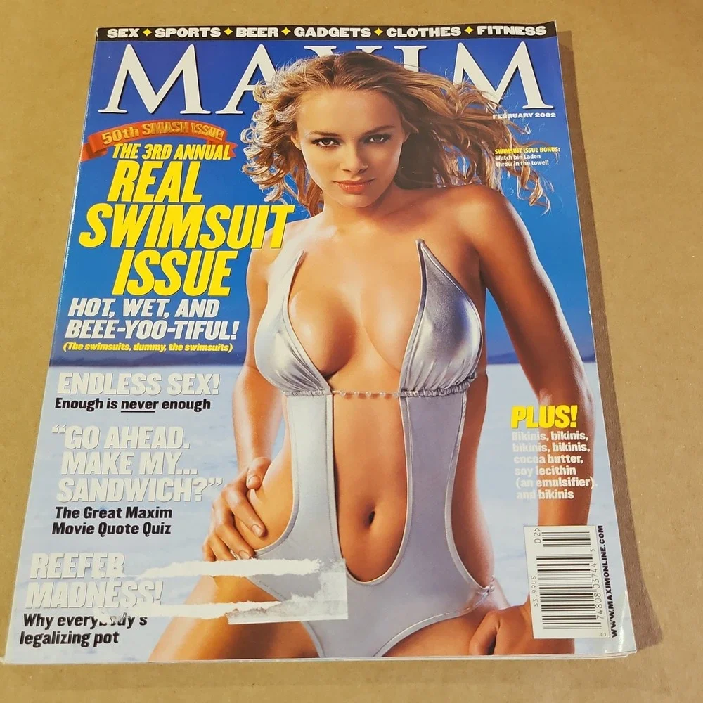 February 2002 Maxim Magazine The 3rd Annual Real Swimsuit Issue Endless Sex!